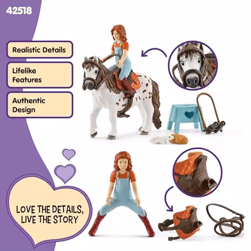 Schleich Horse Club Mia and Spotty Multicolour Figurine – 3
