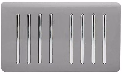 Trendi Modern Grey Plastic Flush Mains Switch