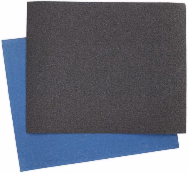 Loops 25 Pack Blue Twill Emery Sheets, 40 Grit, W: 23.0 cm x H: 28.0 cm