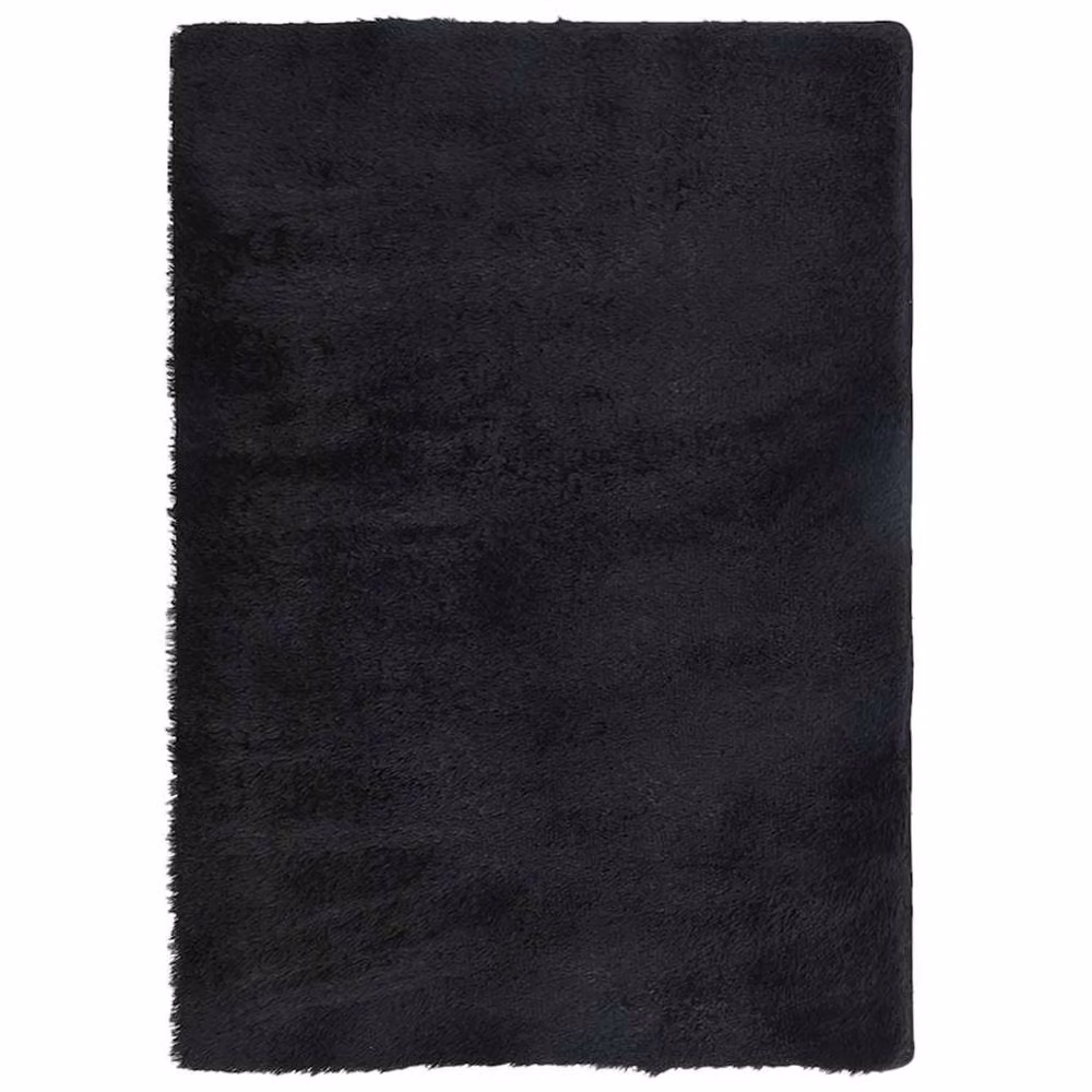 Berkfield Home NAVARRA Black Shaggy High Pile Polyester Rug, W: 240 cm, D: 340 cm – 2