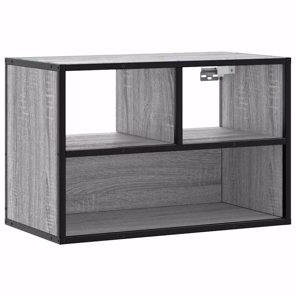Berkfield Home Grey Sonoma TV Cabinet in Engineered Wood and Metal, W: 60 cm, D: 31 cm, H: 39.5 cm – 3