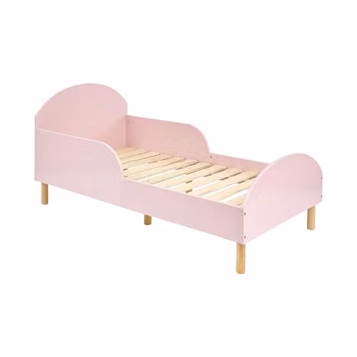 Liberty House Toys Pink and White Solid Pine Toddler Bed – 2