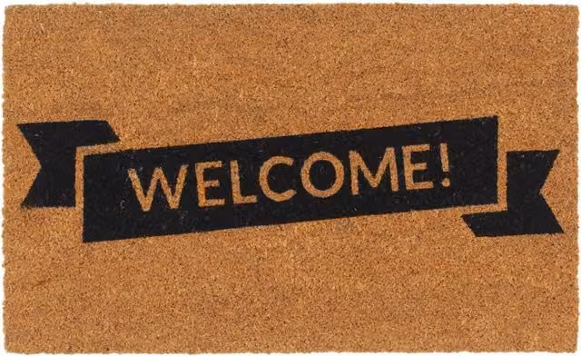 Berkfield Home Brown Tufted Coir Door Mat, W: 45 cm, D: 75 cm