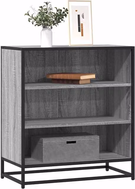Berkfield Home Grey Sonoma Sideboard in Engineered Wood and Metal, W/D/H: 68 x 35 x 76 cm – 1