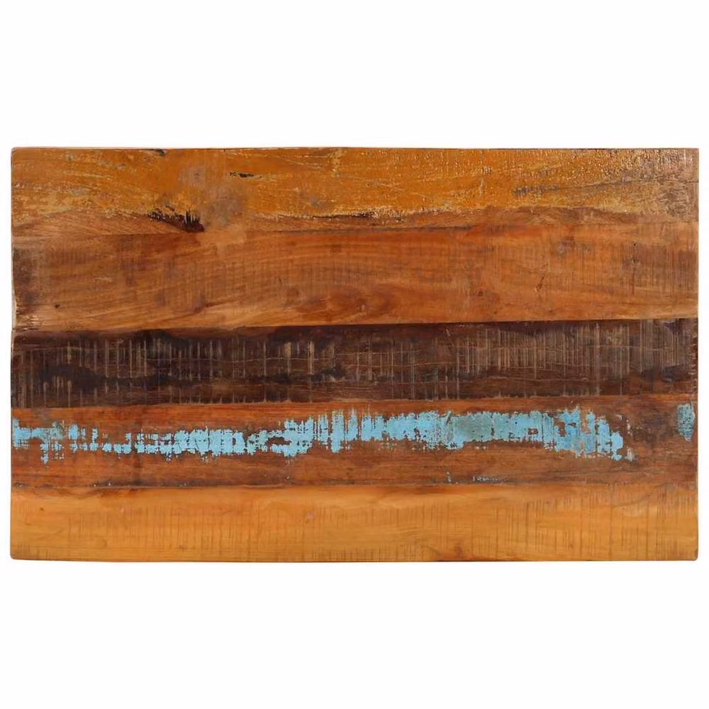 Berkfield Home Rectangular Solid Reclaimed Wood Table Top, Brown, W: 100 cm, D: 60 cm – 2