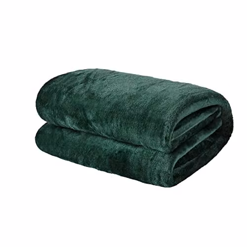 Brentfords Green Fleece Throw Blanket, W/D/H: 120 x 150 cm – 1