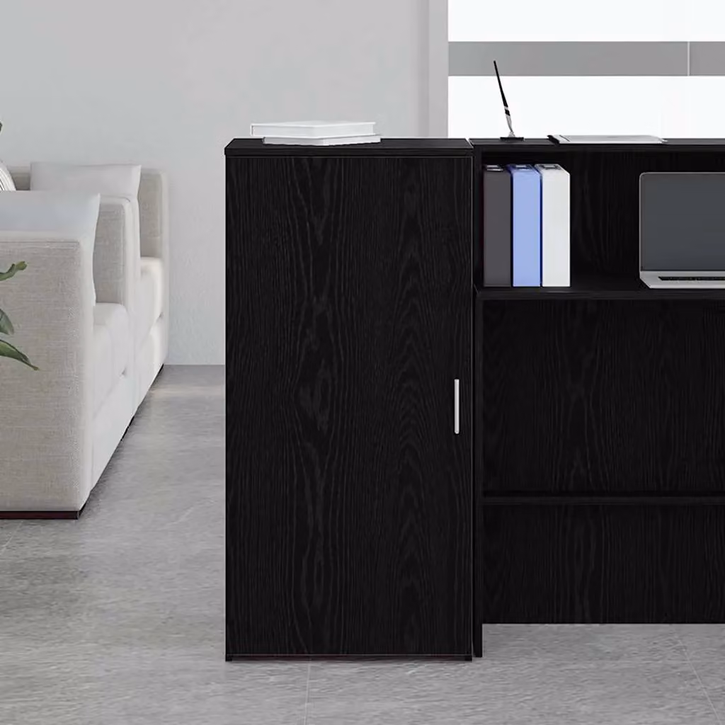 Berkfield Home Black Wall Mounted Storage Cabinet with Hinged Doors and Internal Shelves, W/D/H: 50 x 45 x 103.5 cm – 3