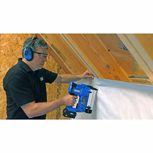 Draper D20 Cordless Brad Nailer and Stapler Gun in Blue with 2Ah Battery and Charger Included – 2