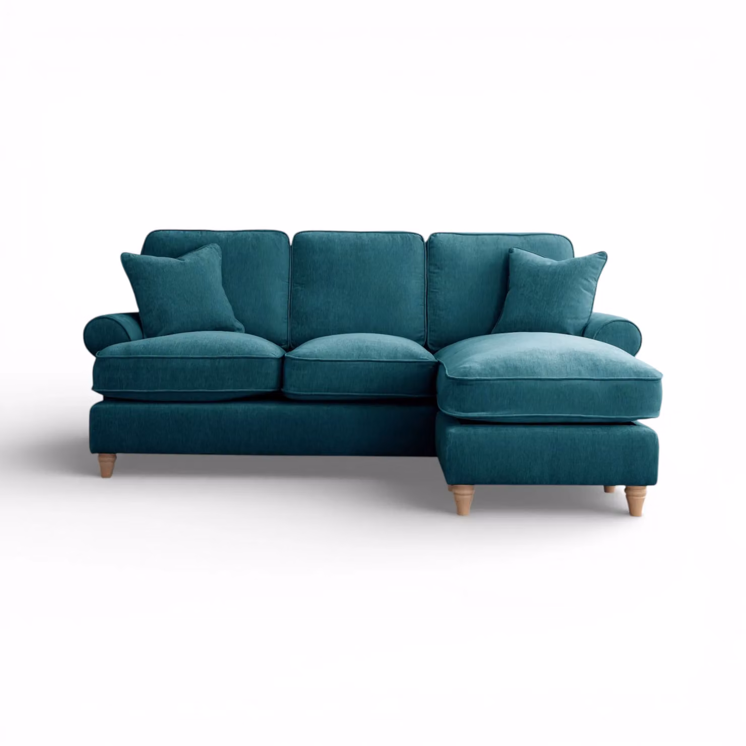 The Great Sofa Company Ezra Right Hand Velvet Chaise Sofa in Green – 2