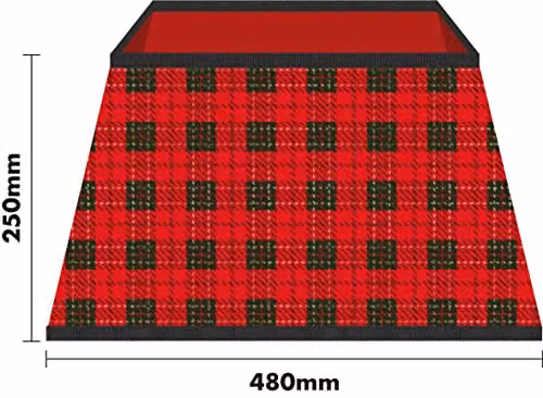 St Helens Home & Garden Red Checked Tartan Christmas Tree Skirt – 2