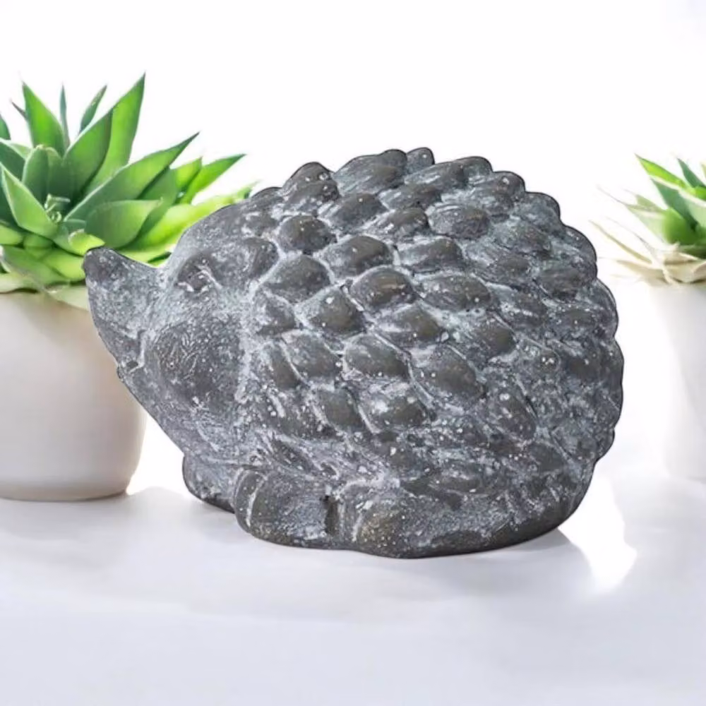 Minster Hedgehog Ornament, Grey Concrete, L10 x W8 x H7 cm – 2
