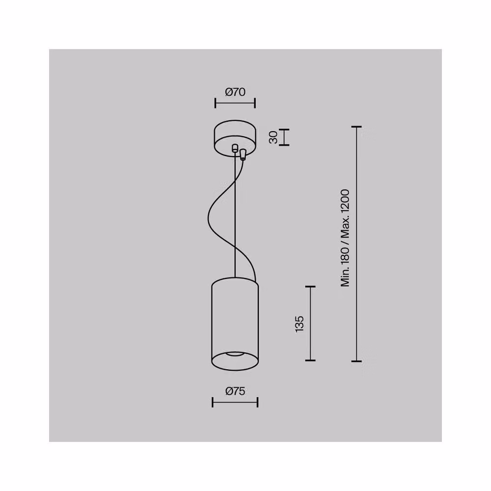 Netlighting Efir Slim LED Pendant Ceiling Light, Black, 3000K Warm White, 1230lm – 2