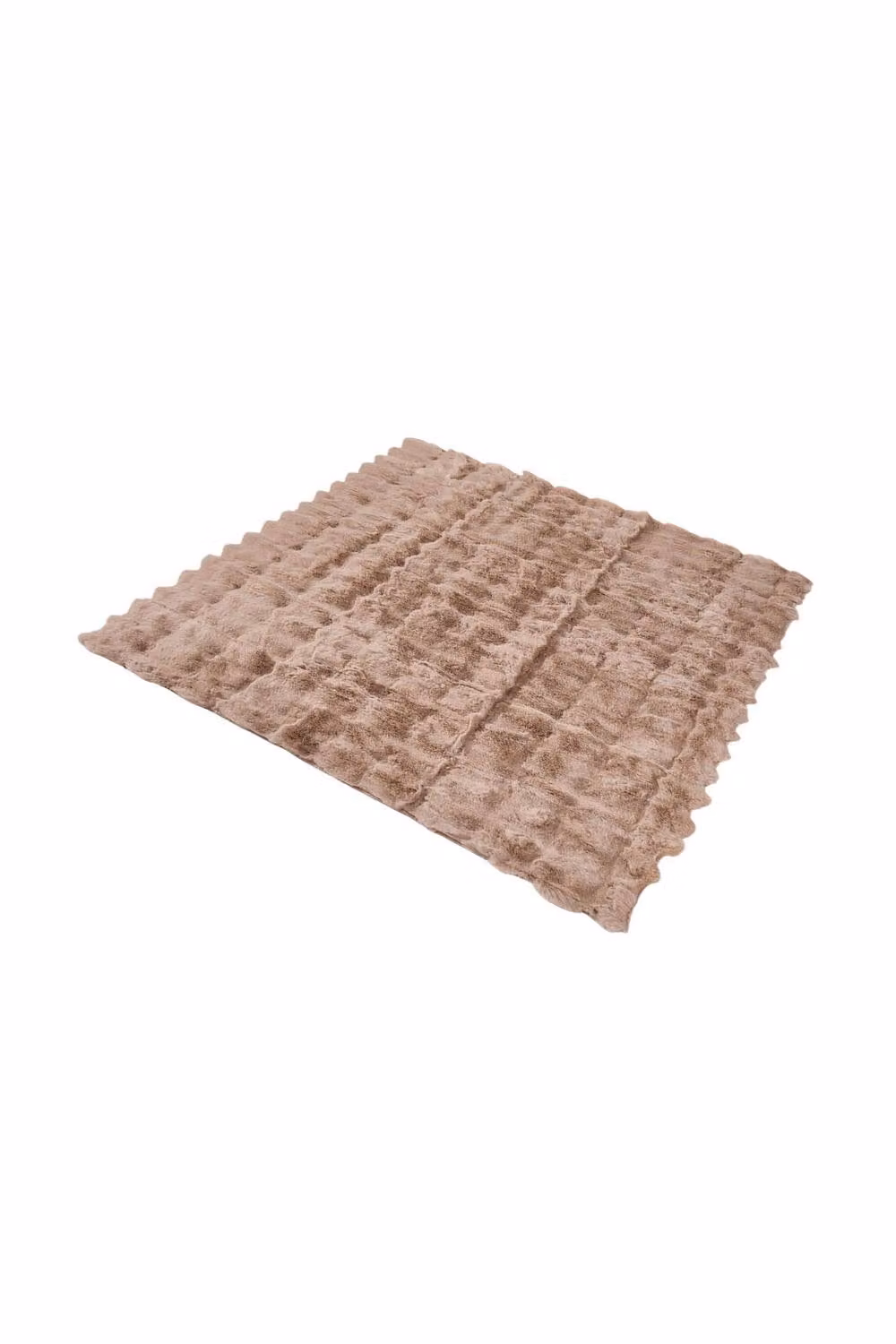 Garden Sanctuary Brown Knitted Faux Fur Sofa Cover Throw – 2