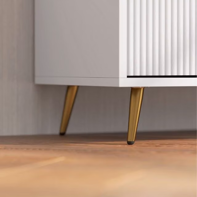 HOMCOM Modern White TV Stand Cabinet for TVs up to 55 Inch