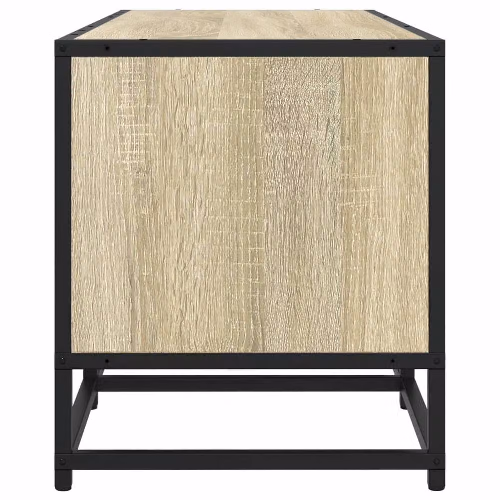 Berkfield Home TV Cabinet in Sonoma Oak and Beige, W/D/H: 180 x 35 x 41 cm – 3