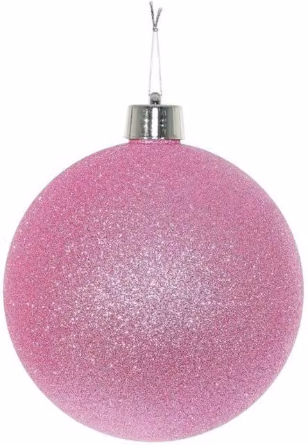 KDMD Pink Glitter Shatterproof Christmas Bauble, Diameter: 20 cm – 1