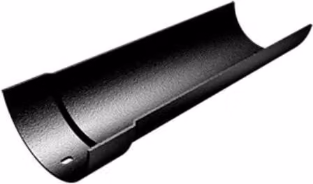 ARP Cast Aluminium Half Round Gutter, Black (9005 Leatherette), Width: 11.4 cm, Length: 1.8 m