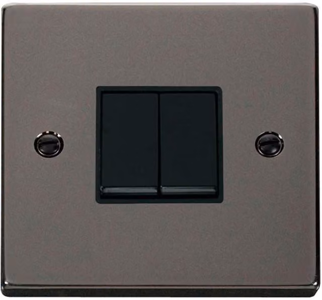 SE Home Black 2 Gang 2 Way Light Switch