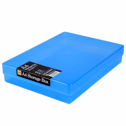 WestonBoxes A4 Plastic Craft Storage Boxes in Blue – 2