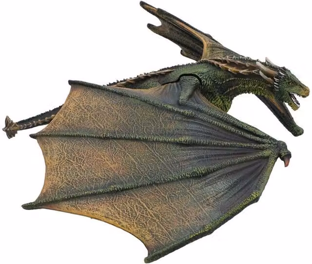 Nemesis Now Rhaegal Large Dragon Figurine, Green, Height: 43 cm