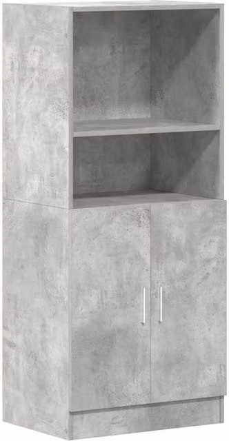 Berkfield Home Modern Kitchen Cabinet in Concrete Grey, W/D/H: 57 x 41.5 x 131.5 cm – 1