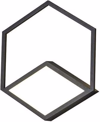 Netlighting Kubick Dimmable LED Ceiling and Wall Light, Black, 24W, 3000K, 1630lm – 1