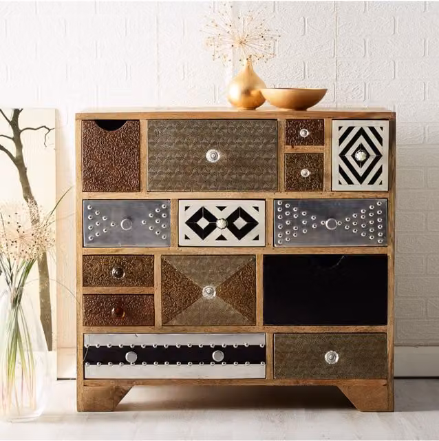 IH Design Celis Limited Edition Multi Drawer Chest in Brown