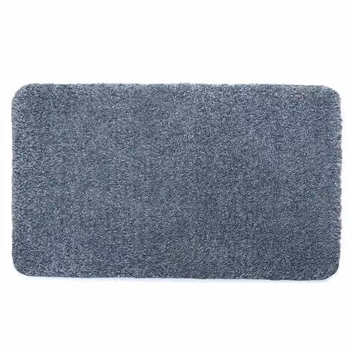 My Lux Blue Hand Tufted Polypropylene Shaggy Rug, Stain-Resistant, Washable and Non-Slip, W: 60 cm, D: 100 cm – 1