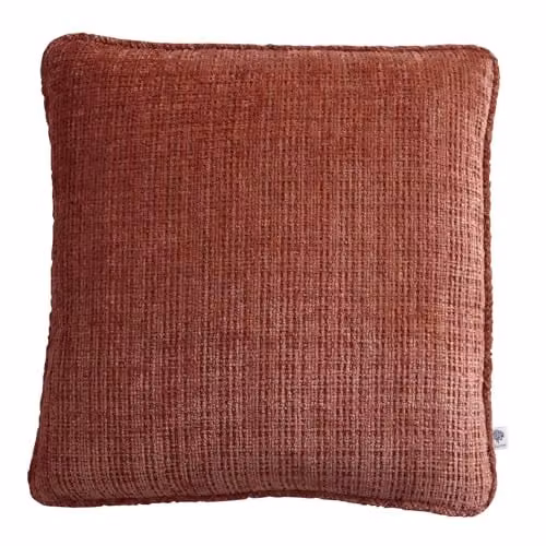 Appletree Alba Textured Chenille Filled Square Cushion in Terracotta, W/D/H: 43 x 43 x 43 cm – 2