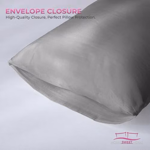 Home Sweet Home UK Grey Microfibre Pillowcase Set of 2 with Envelope Closure, W: 48 cm x L: 74 cm – 4
