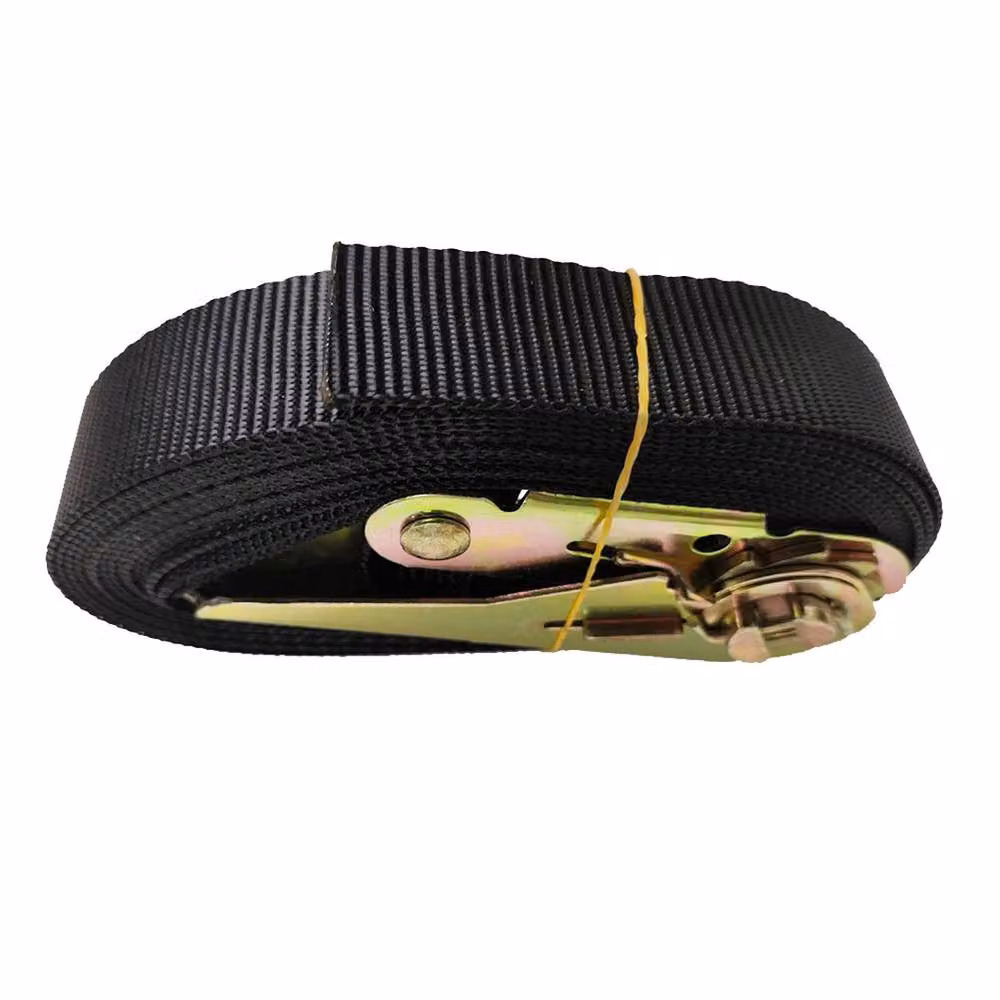 Kelvenix Black Ratchet Tie Down Lashing Straps, W: 2.5 cm, Length: 6 m – 2
