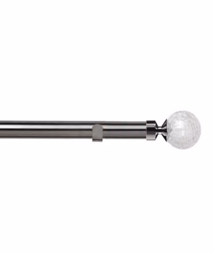 New Edge Blinds Grey Eyelet Curtain Pole Set, 190 cm Diameter: 2.8 cm