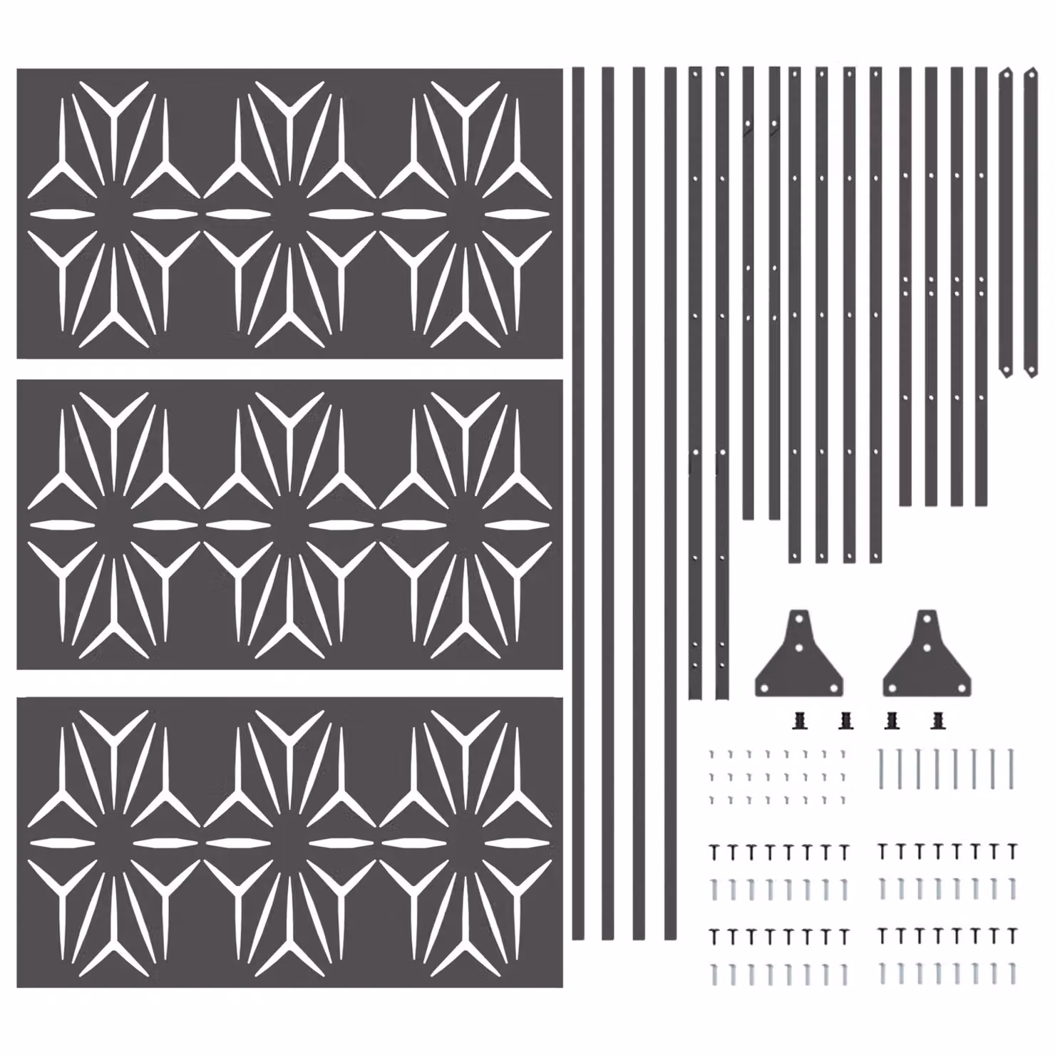 Berkfield Home Black Steel Privacy Screen, W: 100 cm, D: 50 cm, H: 180 cm – 5