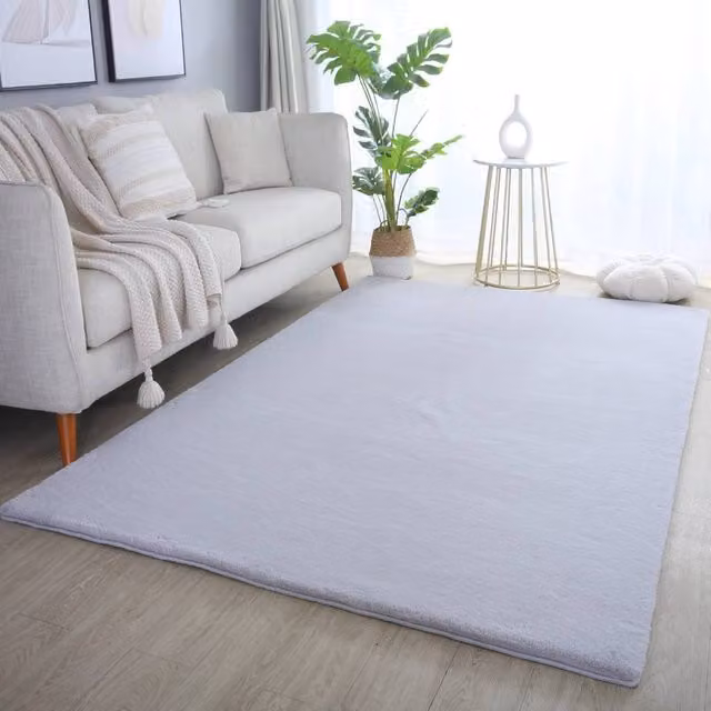 Desire Rugs Plushtale Washable Grey Poly Cotton Area Rug, W/D/H: 60 x 200 cm