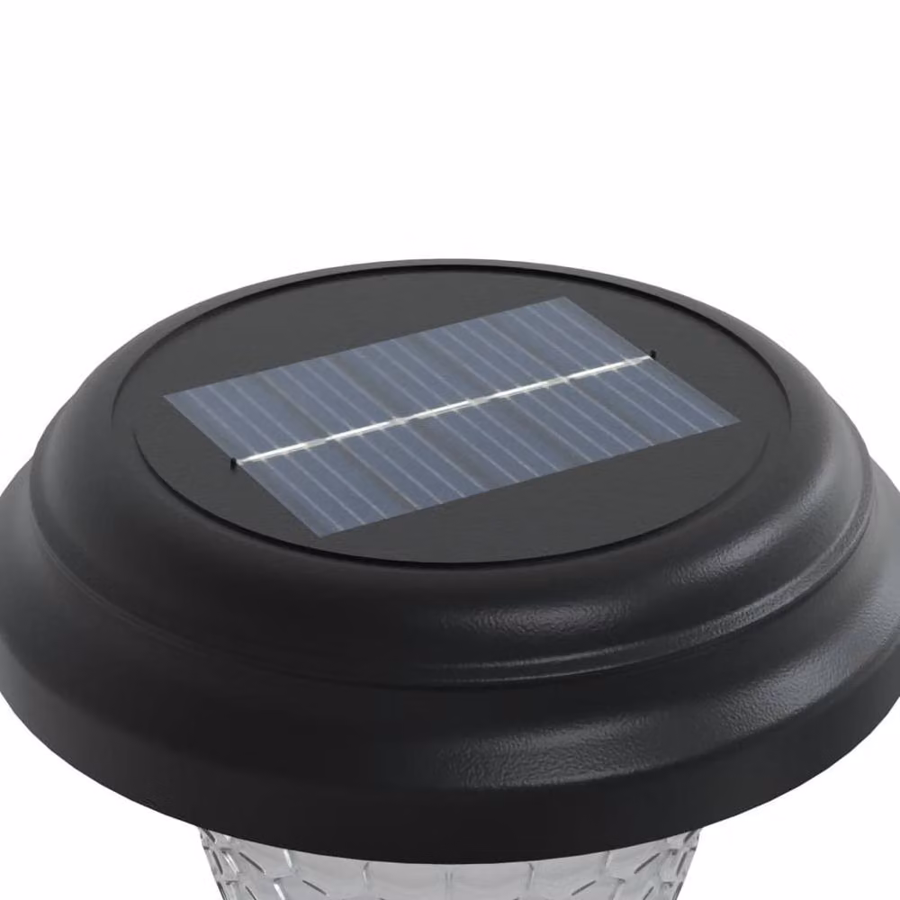 Berkfield Home Solar LED Pathway Lights with Ground Spikes, 12 Pack, Black and White – 4