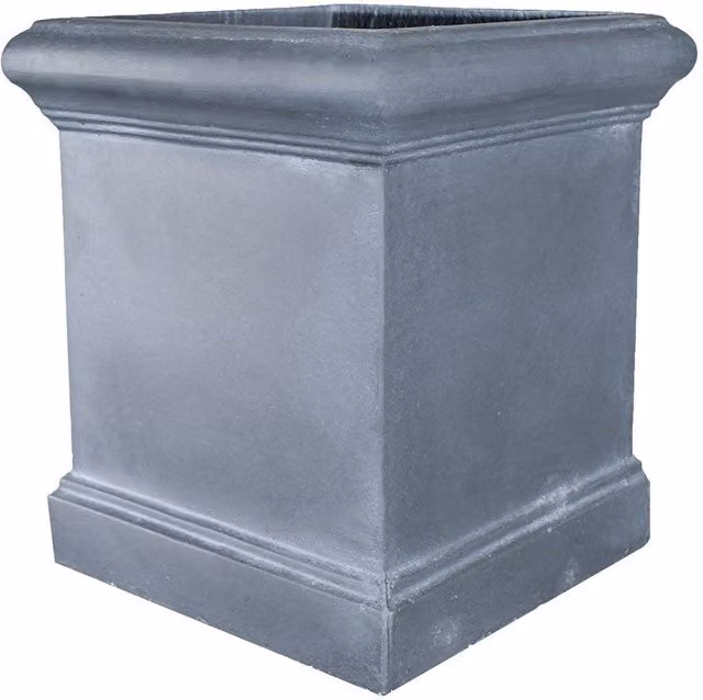 Blenheim Fibrecotta Square Planter Tub in Grey
