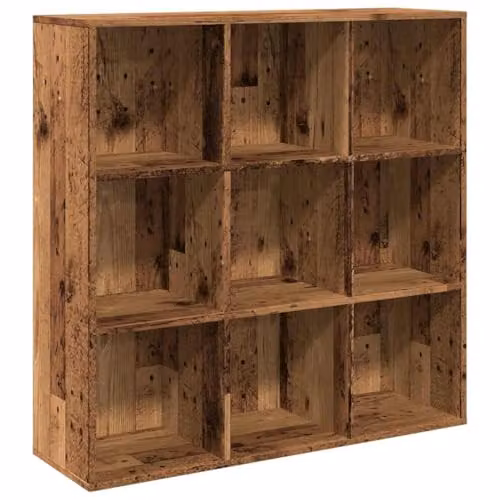 vidaXL Book Cabinet in Old Wood Brown, W/D/H: 98 x 29 x 97.5 cm