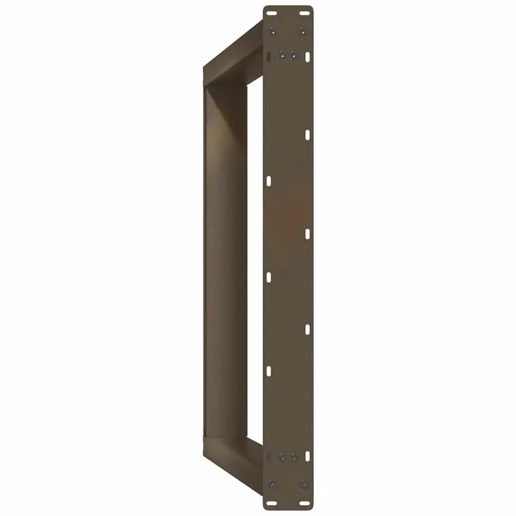 Berkfield Home vidXL U-Shaped Dining Table Legs, 2 Pieces, Brown Matt Steel, H: 70-72.5 cm – 3