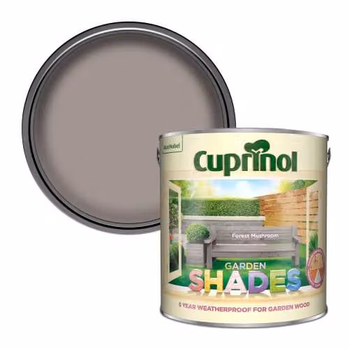 Cuprinol Garden Shades Matt Water Based Wood Paint in Grey, Brown or Beige, 2.5 l – 1