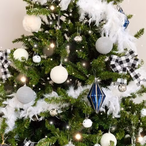 Melody Maison White Feather Boa Christmas Garland – 3
