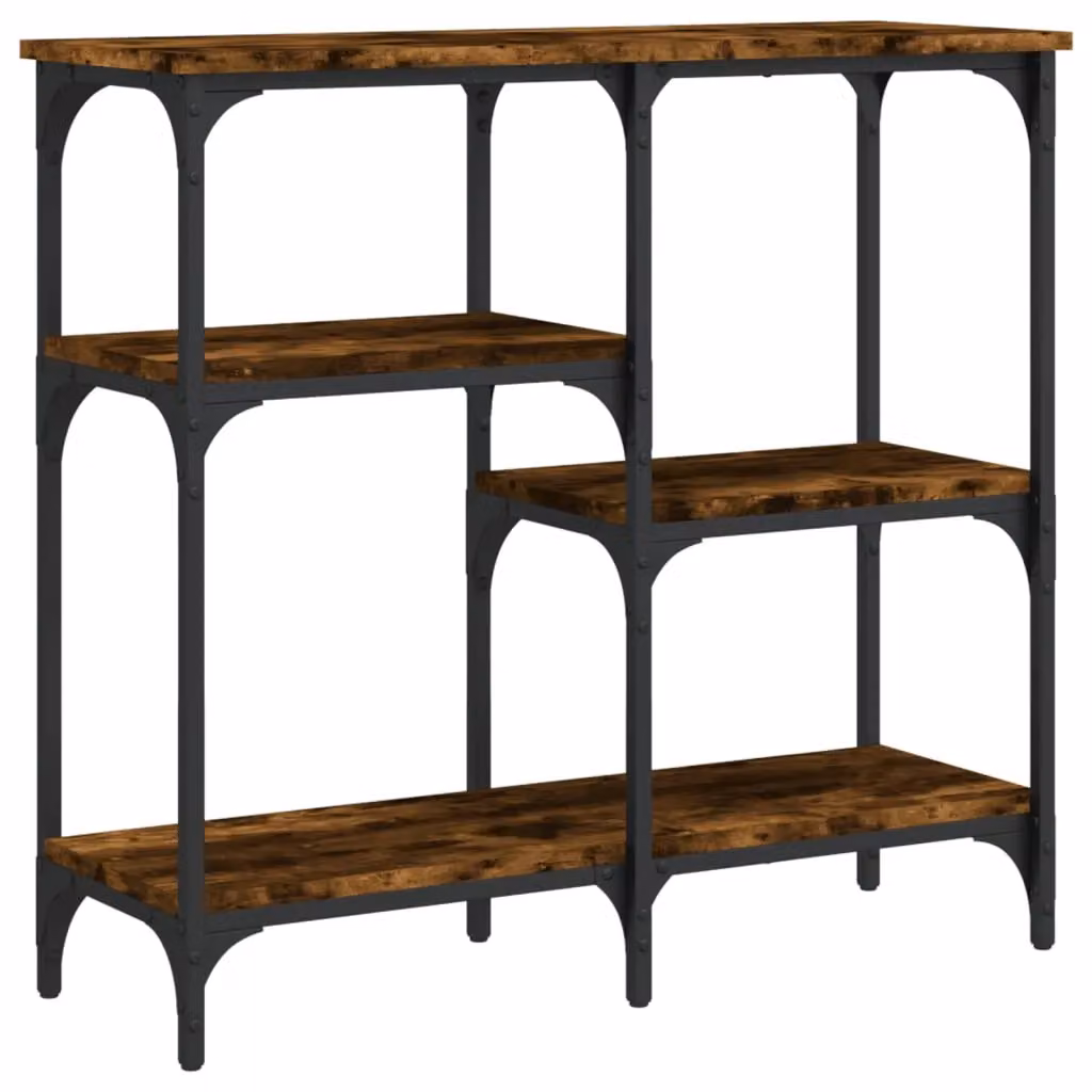 Berkfield Home Smoked Oak Console Table in Brown, W/D/H: 80 x 29 x 75 cm – 2