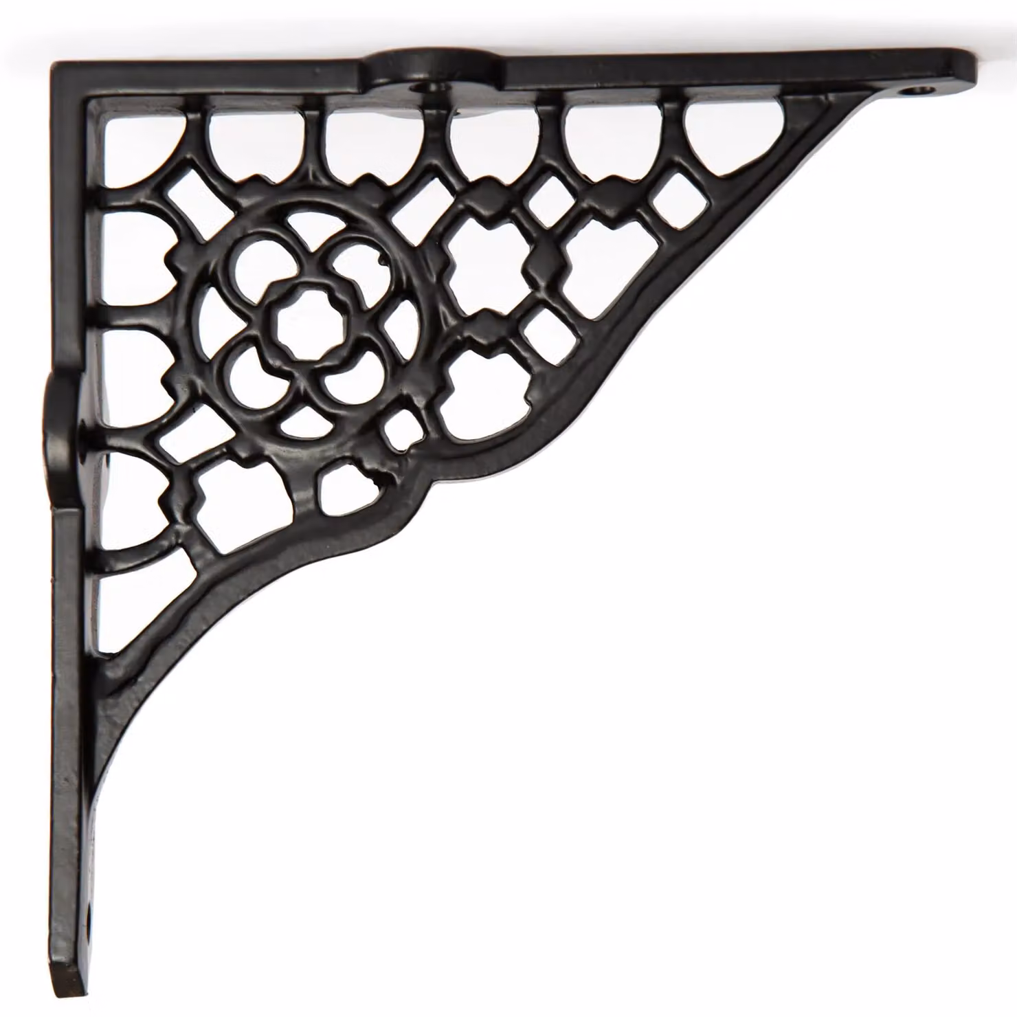 Hammer and Tongs Honeycomb Iron Shelf Bracket, Matt Black, Pack of 6 – 4