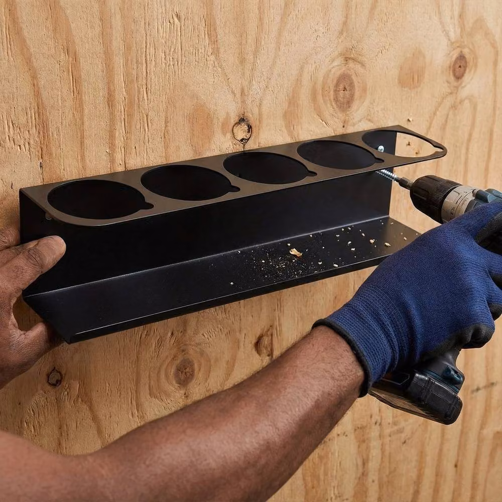 SPETLEK 2-Piece Wall Mounted Aerosol Spray Can Holder Organizer in Black – 3
