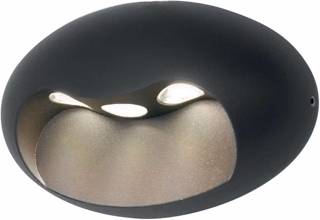 Loops LED 3 Bulb Outdoor IP54 Wall Light in Graphite Grey