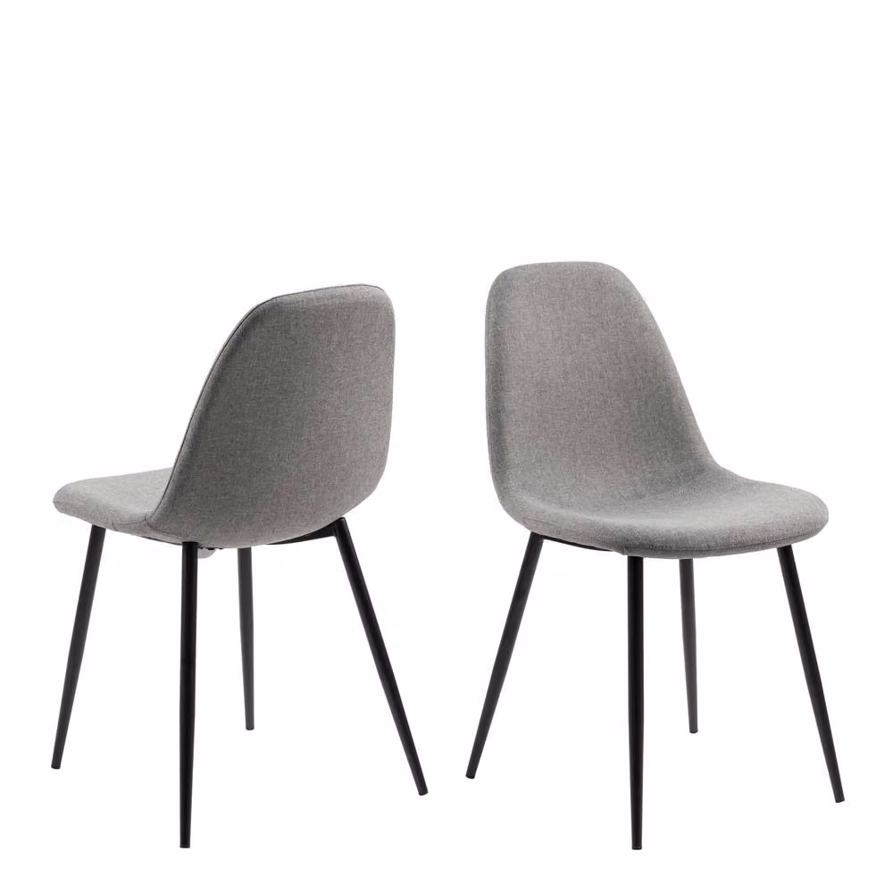 Wyld Haus Wellington Dining Set with Rectangular Natural Oak Effect Table and 4 Chairs in Black, Grey and Brown – 3
