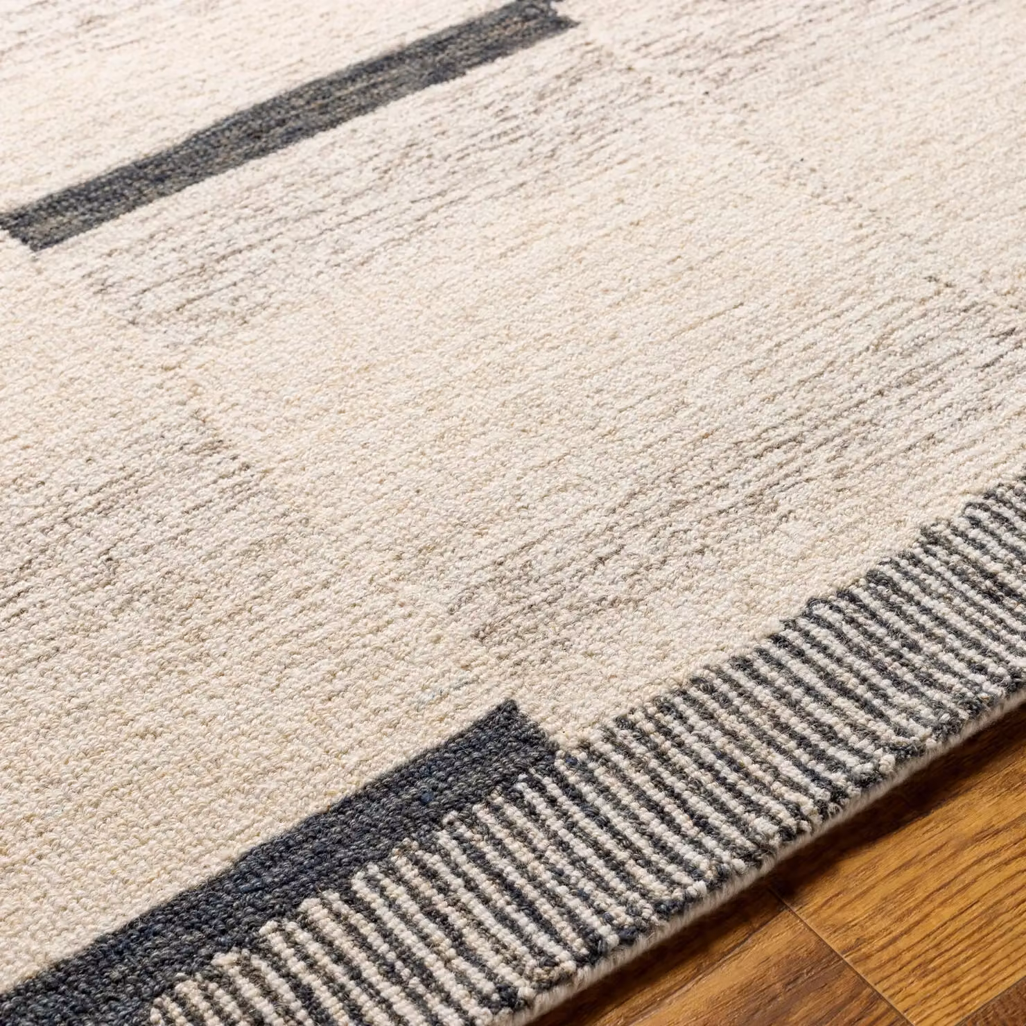 Livabliss Granada Hand Tufted Wool Rug in Beige, Grey and Black, W: 150 cm, D: 230 cm – 3