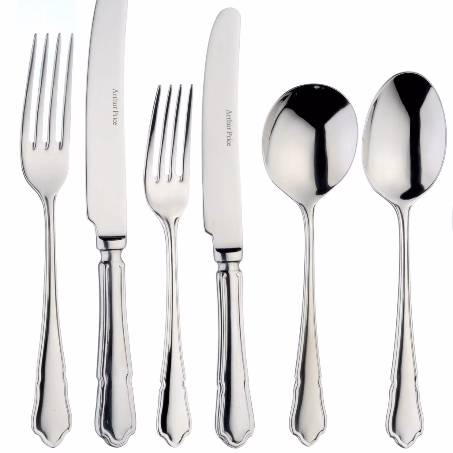 Arthur Price Dubarry 58 Piece 8 Person Stainless Steel Cutlery Set in Polished Silver with Case – 2