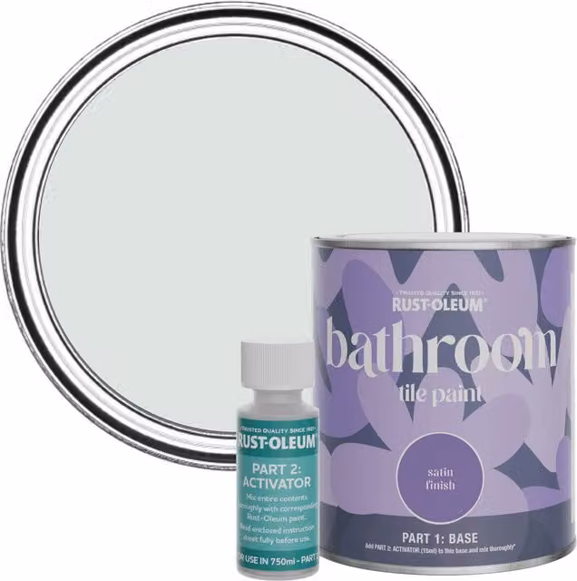 Rust-Oleum Bathroom Tile Paint in Satin Finish, Library Grey, 0.75 l
