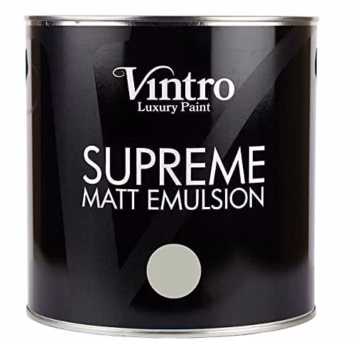 Vintro Luxury Matt Emulsion Multi Surface Paint in Verdant Pale Green, 2.5L – 3
