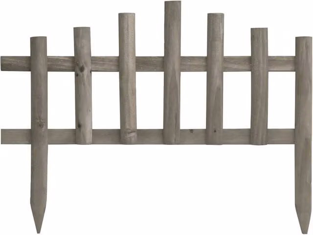 Berkfield Home Firwood Lawn Edgings, 10 Pieces, Grey, 4.4 m
